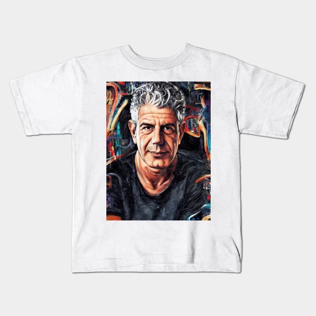 Anthony Bourdain Kids T-Shirt by AbstractPlace